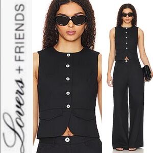 X Anja Dujakovi Savana Cotton Vest Button Down M